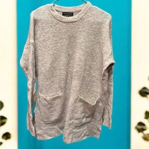 Banana Republic Cream Knit Sweater SMALL with pockets